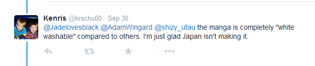 Tweets accusing Adam Wingard of whitewashing Light Yagami 8