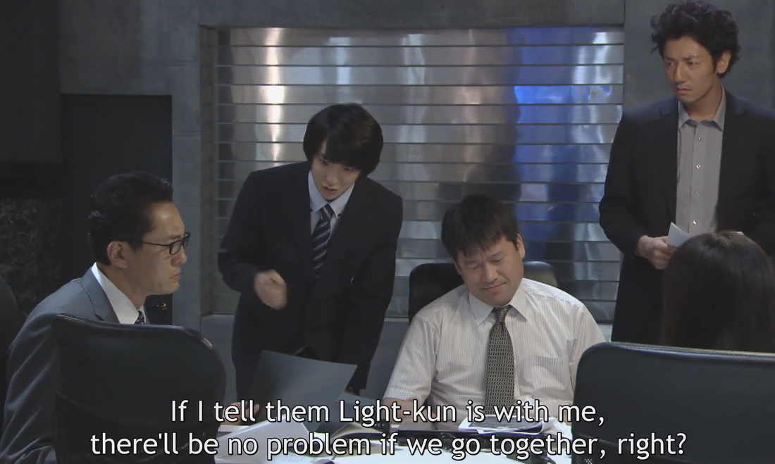 Death Note Matsuda taking Light on work experience