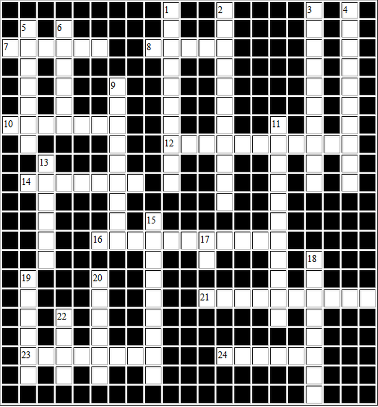 Death Note Kira Crossword Grid