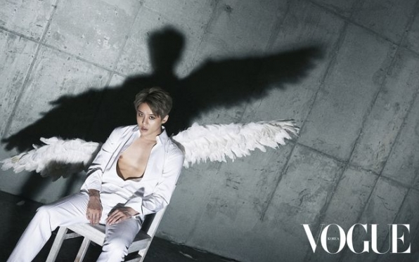 Kim Junsu Angel Wings in Vogue