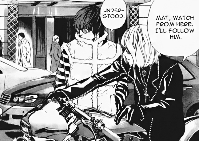 First manga panel Matt Death Note