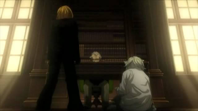 Death Note Mello and Near wait to see who will be L