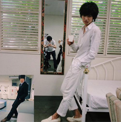 Kento Yamazaki backstage during Death Note (Photo Goki Maeda on Instagram)