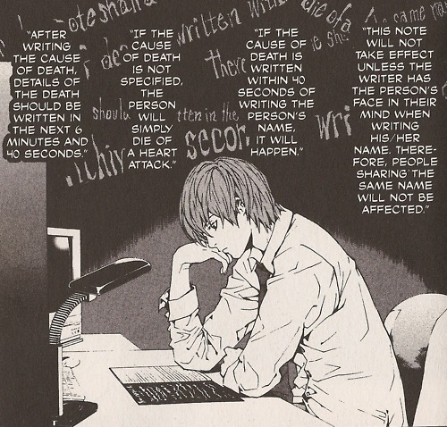 Light Yagami manga Death Note