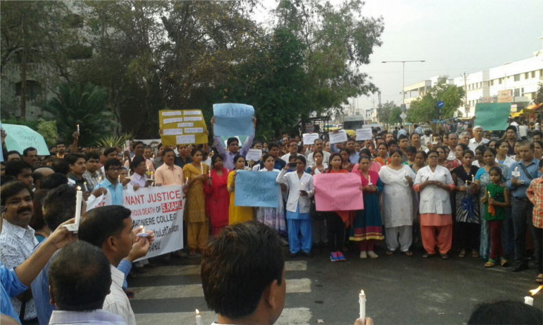 Protest for justice for S.Rahul (murdered schoolboy)