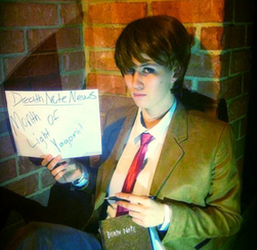 In Light Yagami cosplay, Cayanna Carma Death Note News Month of Kira
