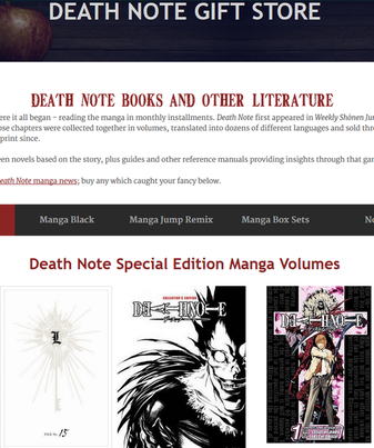 Death Note Book Shop on Death Note News