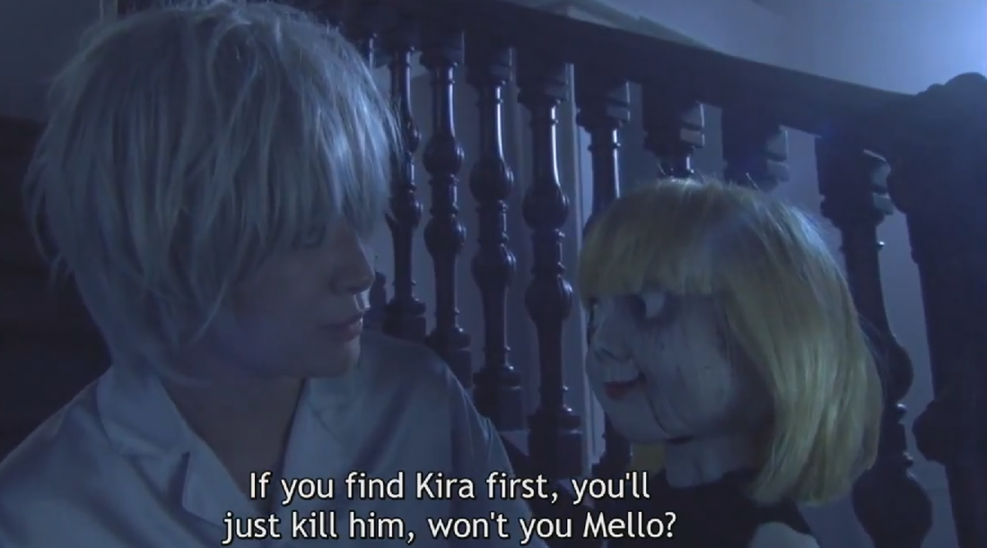Near and Mello Puppet in TV Death Note show