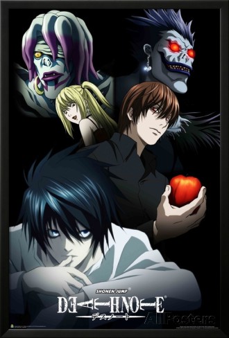 Death Note - Characters (Lamina Framed Poster)