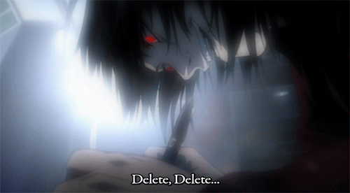 Death Note Mikami Delete, Delete