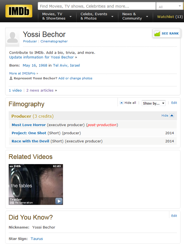 Yossi Bechor on IMDb