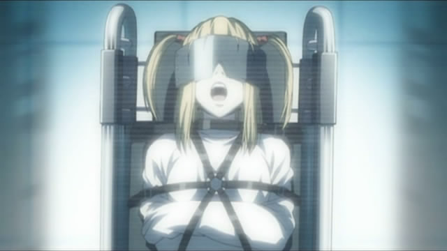 Misa Anime in a straitjacket