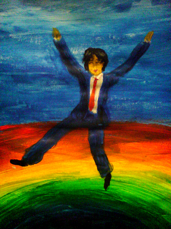 Matsuda on a Rainbow by Ziferonan - Death Note News