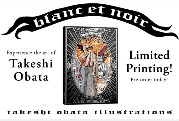 Announcement Viz Media Blanc et Noir Takeshi Obata book pre-order