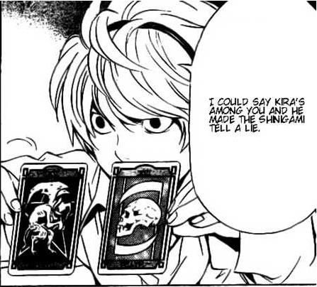Death Note Near with The Devil and Death tarot cards