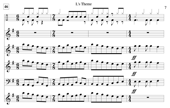 Death Note L's Theme sheet music