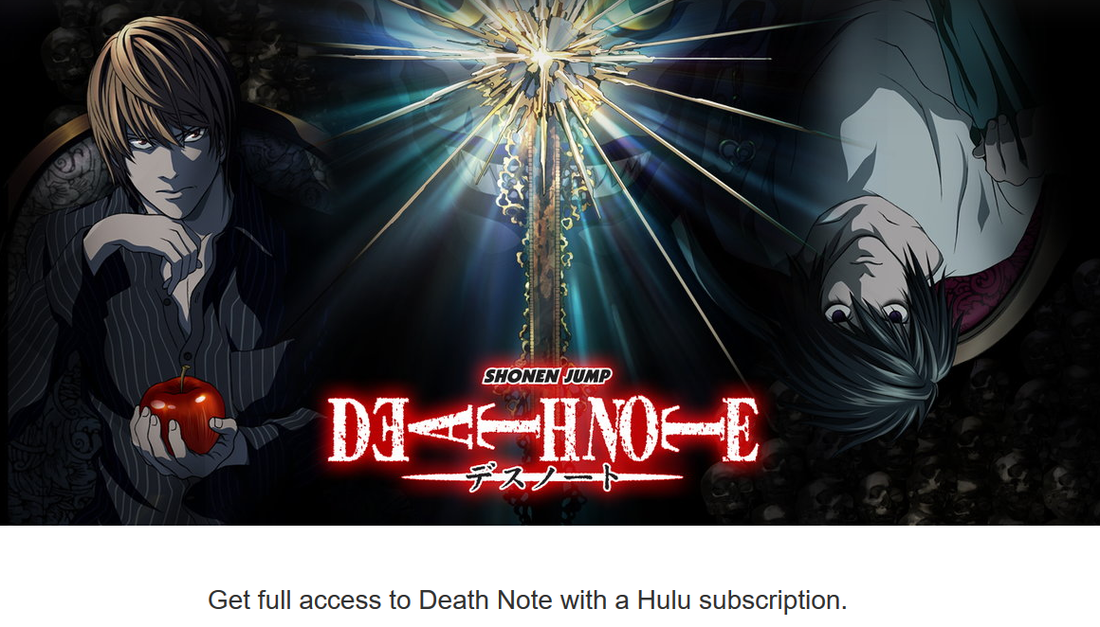 Death Note on Hulu streaming anime