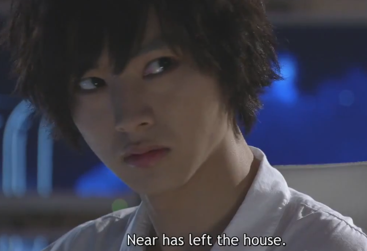 Death Note (2015) L hears 'Near has left the house'