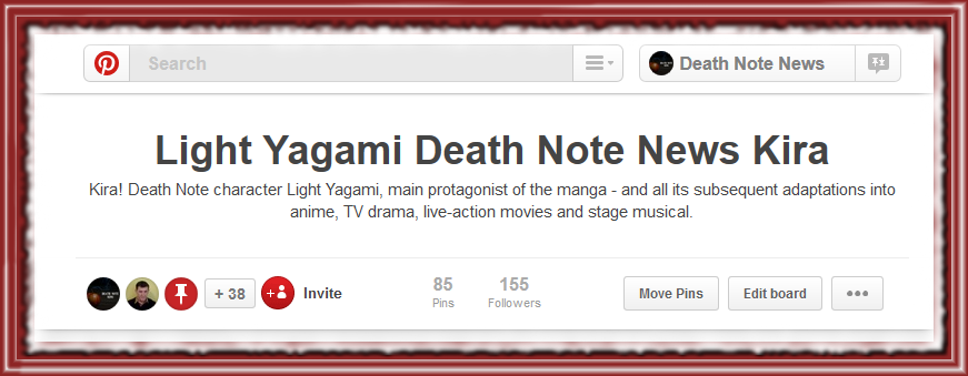 Board Pinterest Light Yagami Death Note News 