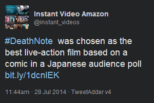 Death Note best live-action film on Amazon Instant Video