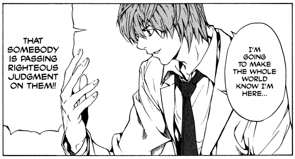 Manga Death Note Kira righteous judgment