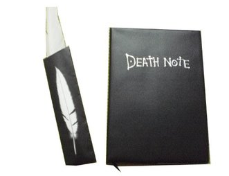 Death Note replica with feather pen and sheath